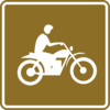 Motorbike Tourist Sign Clip Art